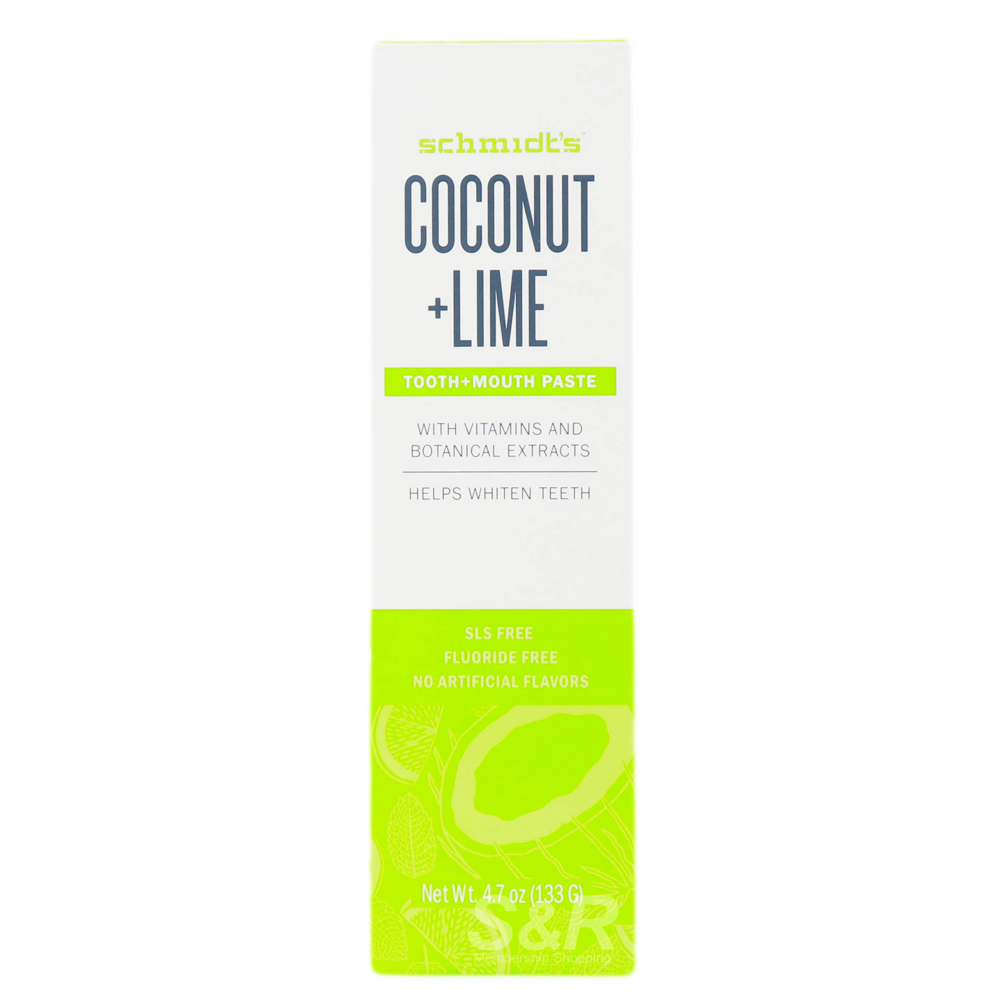Schmidt's Coconut plus Lime Tooth Mouth Paste 133g